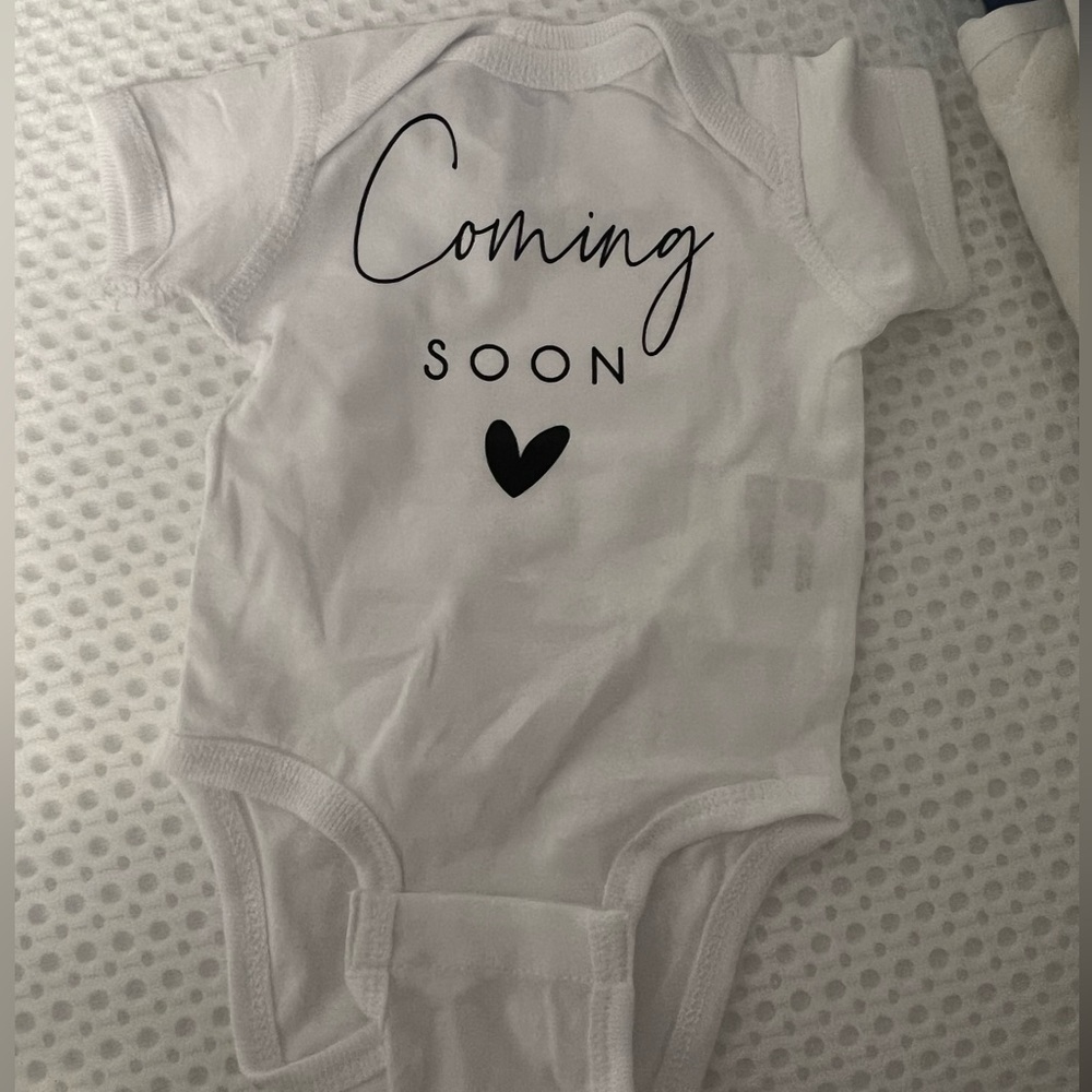 Baby Announcement Coming Soon Onesie